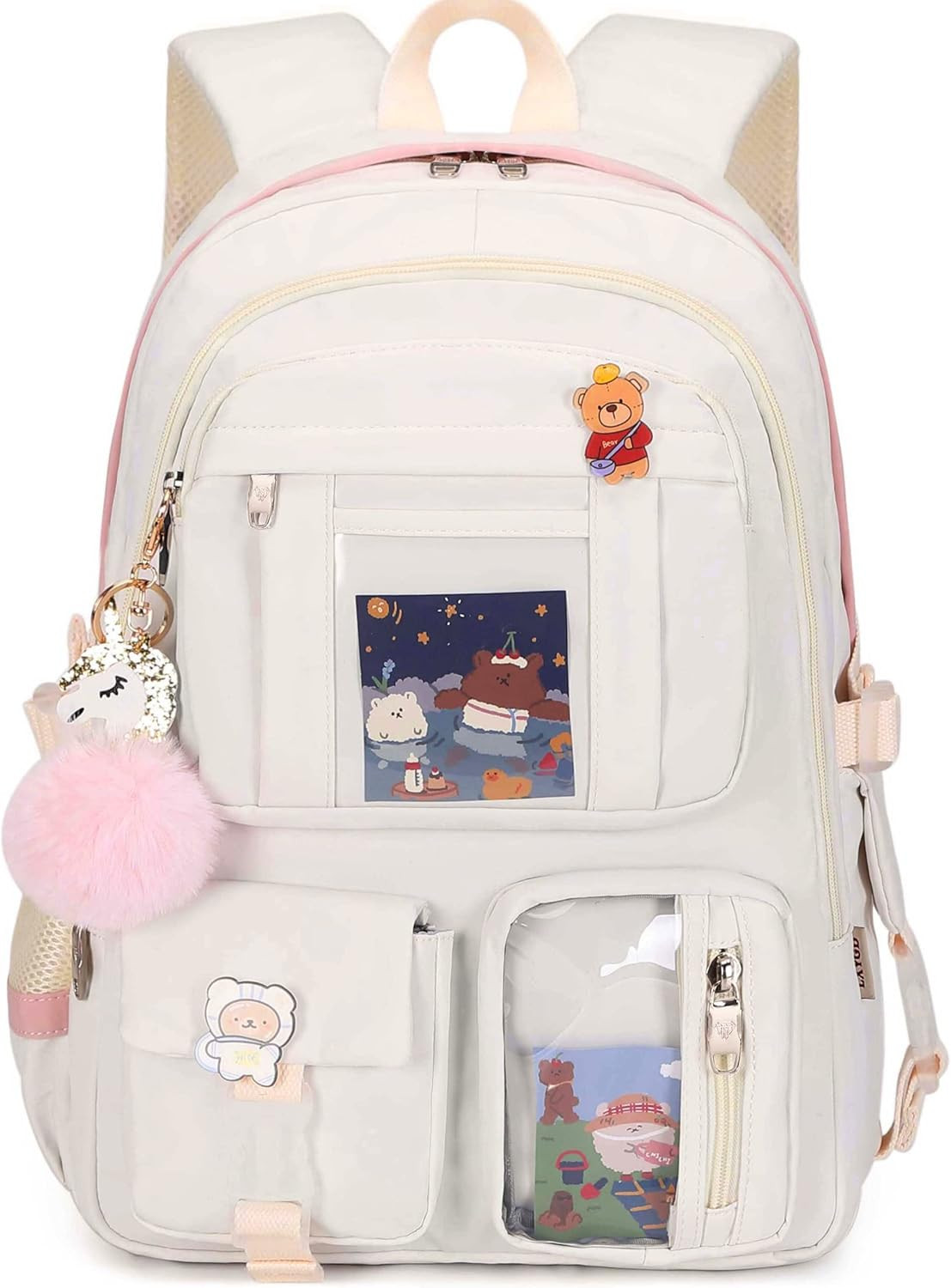 Laptop Backpacks 16 Inch School Bag College Backpack Large Travel Daypack Kawaii Bookbags for Tee... | Amazon (US)