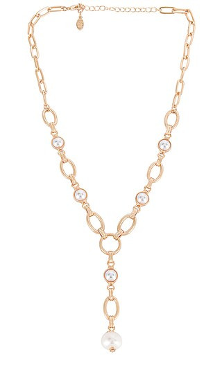 Chunky Lariat Necklace in Gold | Revolve Clothing (Global)
