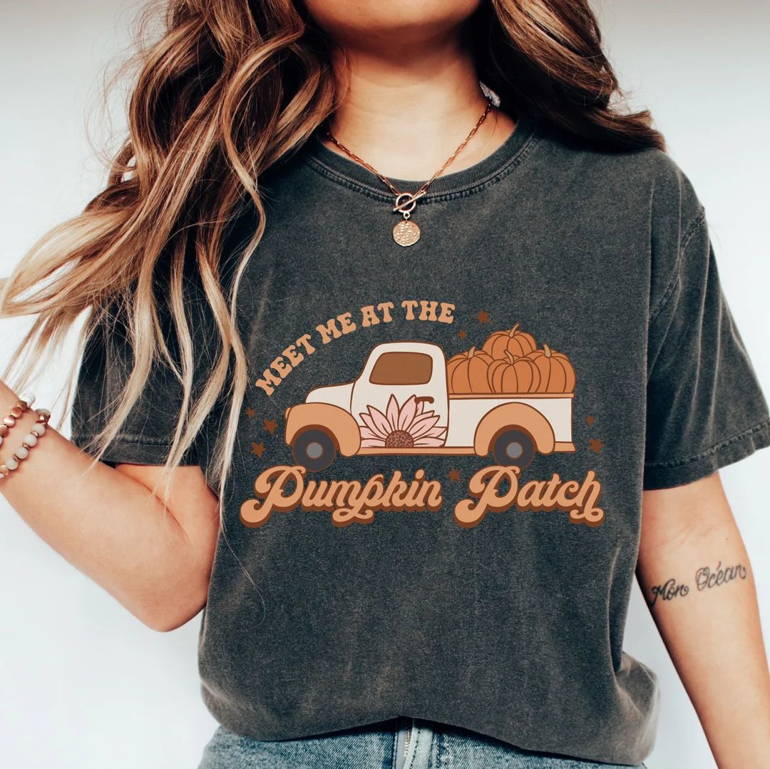 Pumpkin Patch Shirt Comfort Colors Shirt Retro Fall Shirt - Etsy | Etsy (US)