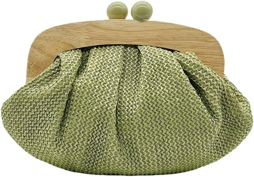 Bolso de mano de paja para mujer, bolso cruzado tejido de noche para mujer, verano, playa, vacaci... | Amazon (US)