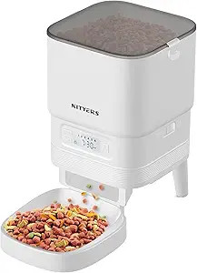 Automatic Cat Feeder - Nityers 4L Timed Cat Dry Food Dispenser, Programmable Portion Size,1-6 Mea... | Amazon (US)