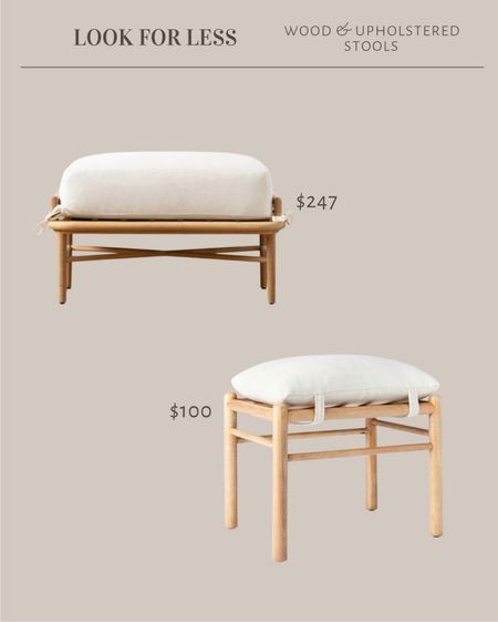Look for less

Wood ottoman stool with upholstered top 

#LTKSeasonal #LTKstyletip #LTKhome