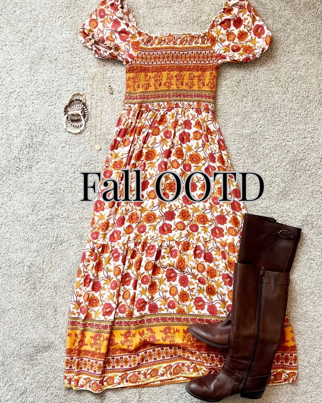 ✨Time for a Fall OOTD. This dress hits at the perfect length for a strappy sandal or a boot. Love the fall colors of the pattern. I ordered size Small. 

#amazonfashion #ootd #amazonfinds #fall 

#LTKFindsUnder50 #LTKSeasonal #LTKStyleTip