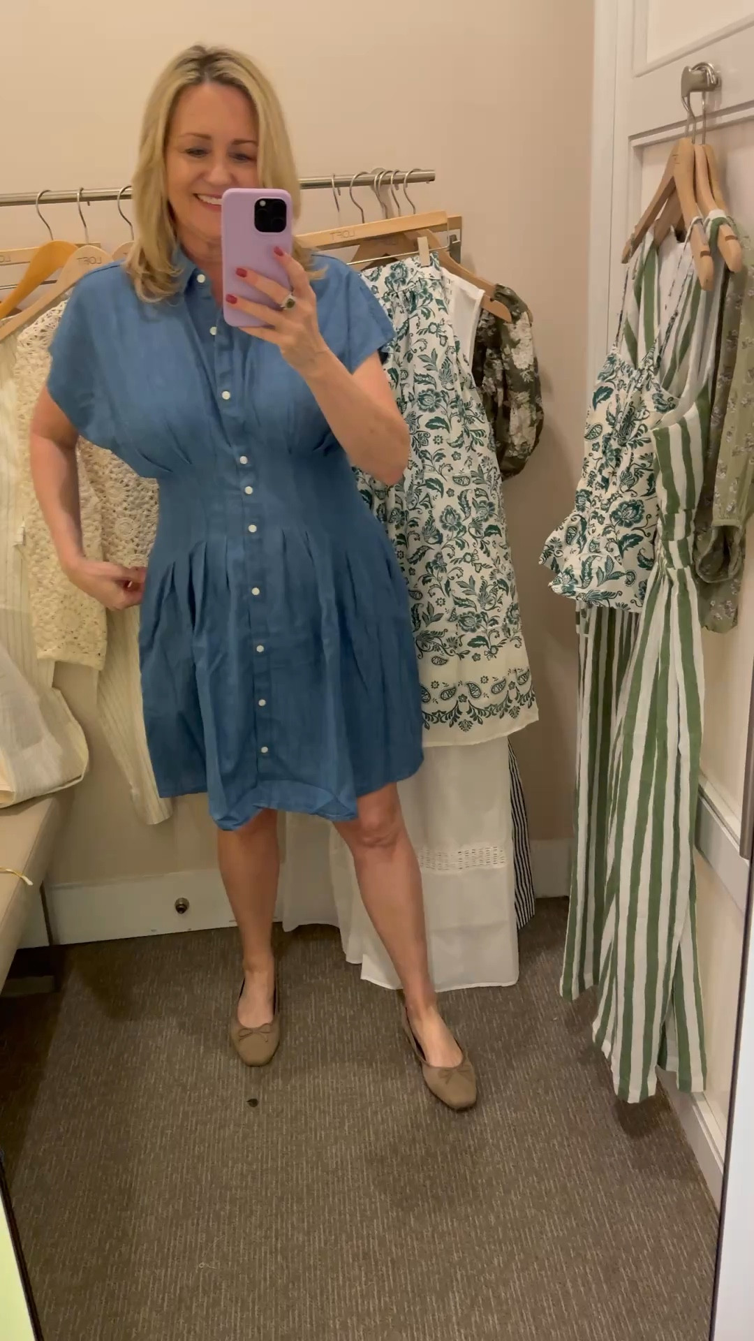 Needs to be ironed but what a cute chambray dress!  Spring dress, spring outfit 

#LTKootd #LTKSeasonal #LTKSaleAlert