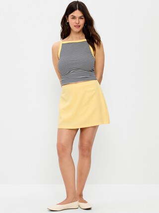 Linen-Blend Micro Skort | Old Navy (US)