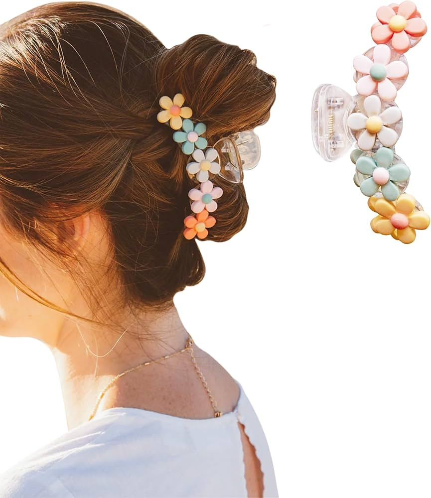 ANDI Daisy Blossom Claw Clip - Hawaiian Flower Hair Clip for Women, Summer Essential Hair Flower ... | Amazon (US)