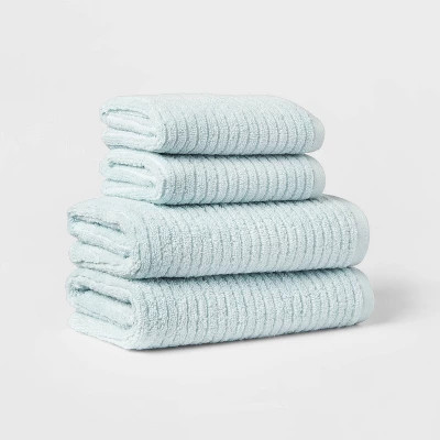 Quick Dry Ribbed Bath Towel Set - Threshold™ | Target