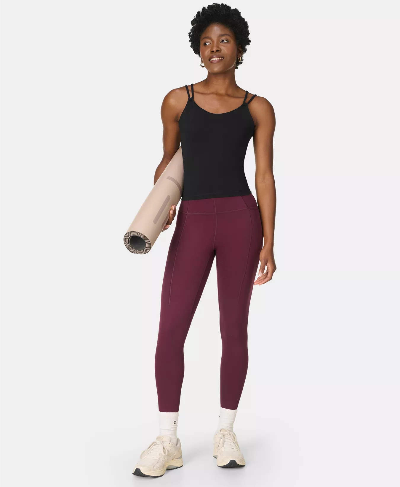 Super Soft Yoga Leggings - Plum Red | Women's Leggings | Sweaty Betty | Sweaty Betty UK