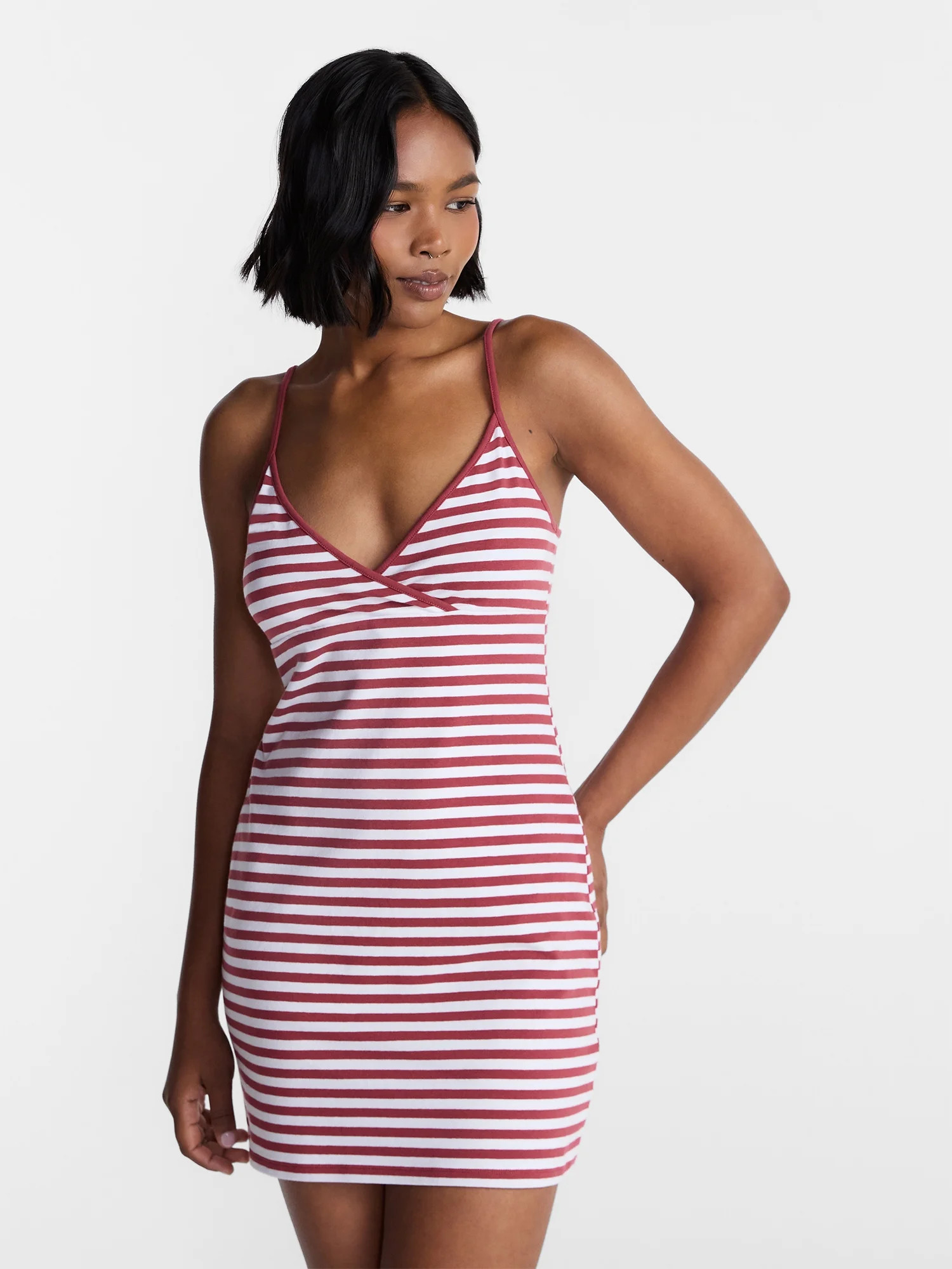 No Boundaries Surplice Cami Dress, Women\u2019s XXS-XXL | Walmart (US)