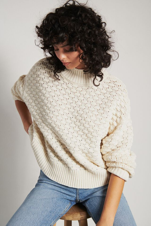 Textured Turtleneck Sweater | Dynamite Clothing