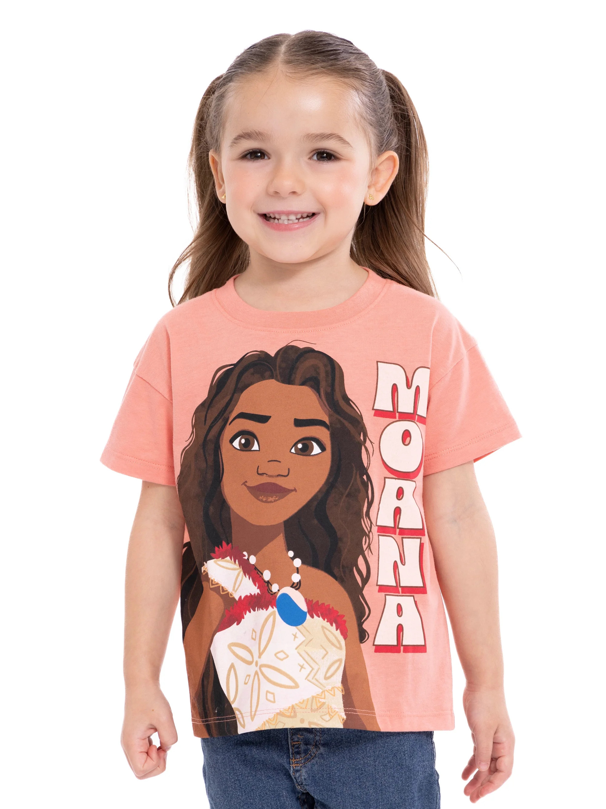 Disney Moana Toddler Short Sleeve Crewneck Tee, Sizes 12M-5T | Walmart (US)