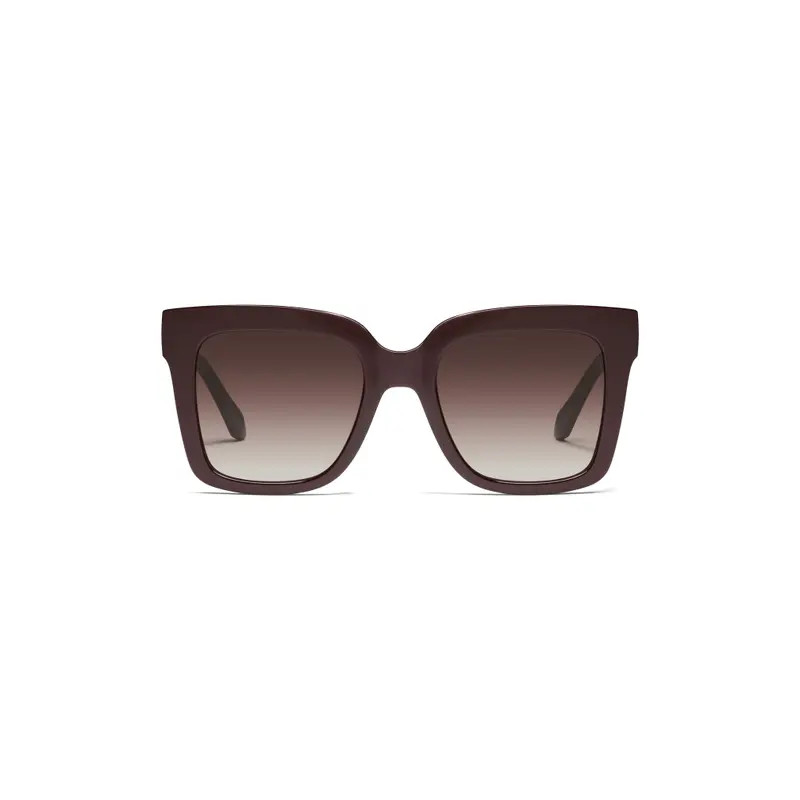 QUAY Icy 58mm Square Polarized Sunglasses in Green Tort/Smoke Polarized at Nordstrom Rack | Nordstrom Rack