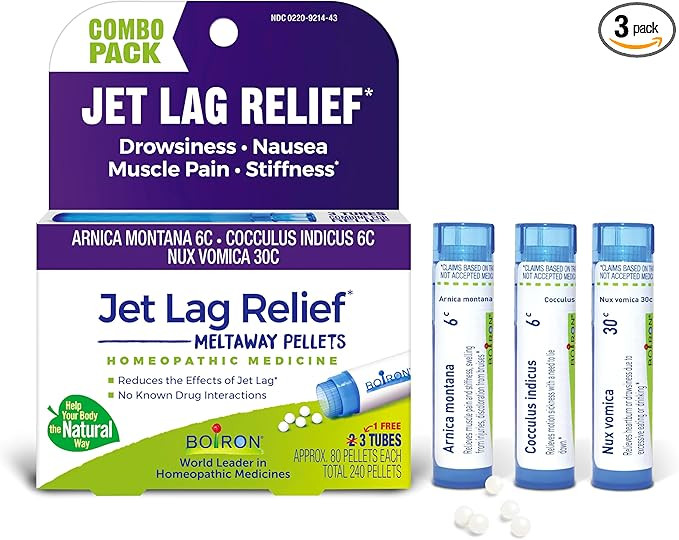 Boiron Jet Lag Relief Kit - Travel Essential for Relief from Nausea, Stiffness, Muscle Pain, and ... | Amazon (US)