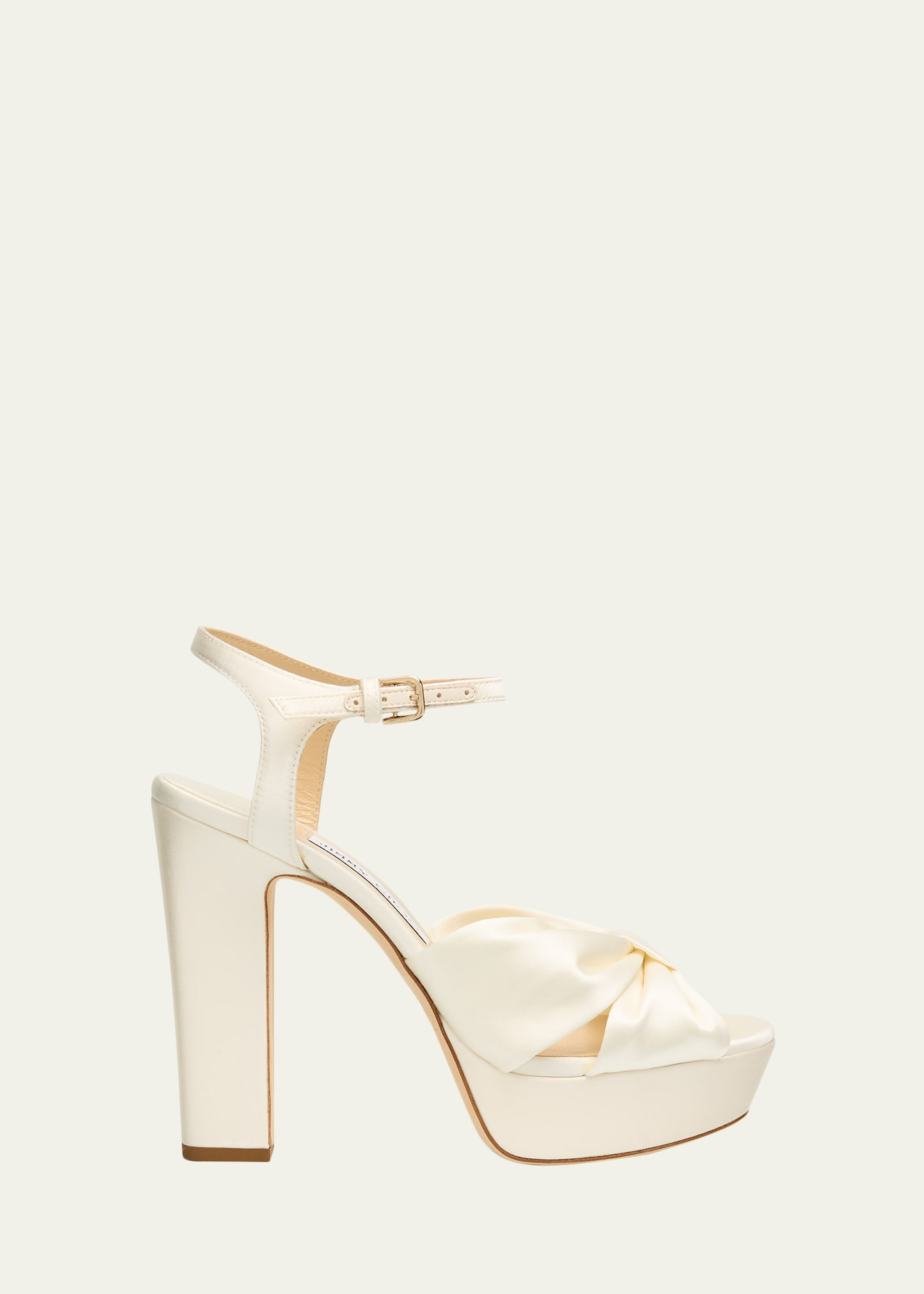 Jimmy Choo Heloise Cotton Ankle-Strap Platform Sandals | Bergdorf Goodman