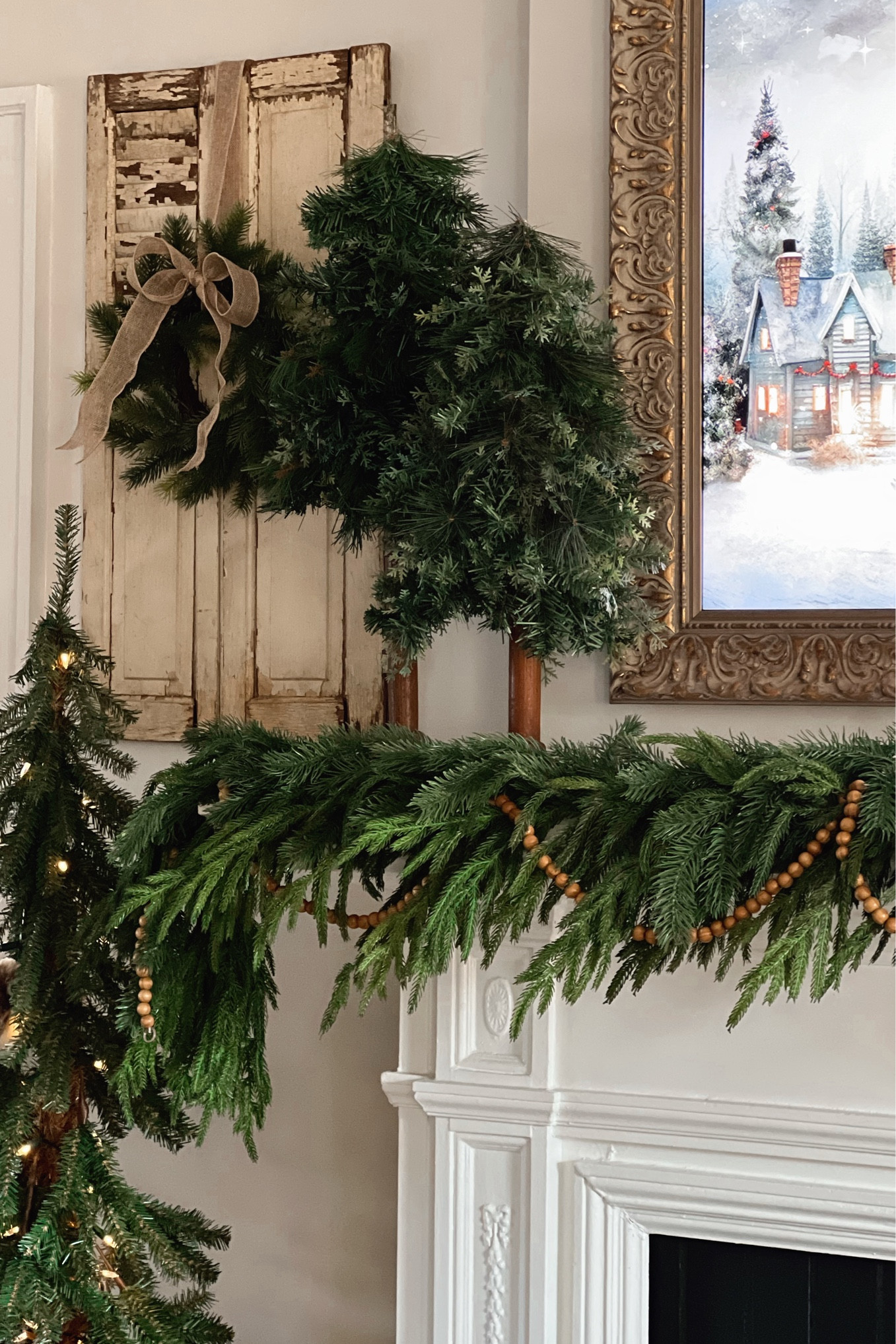 I love the look of these beautiful garlands together.  There’s so much texture and fullness  

#LTKSeasonal #LTKhome #LTKHoliday