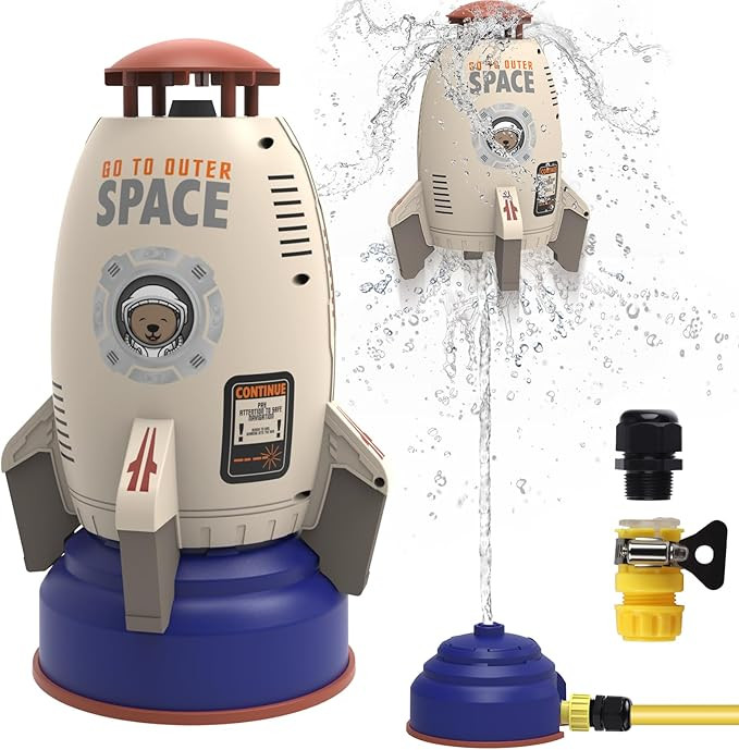 Sprinkler Rocket Launcher Toys for Kids - Outdoor Water Toys Water Splash Rocket, Summer Garden L... | Amazon (US)