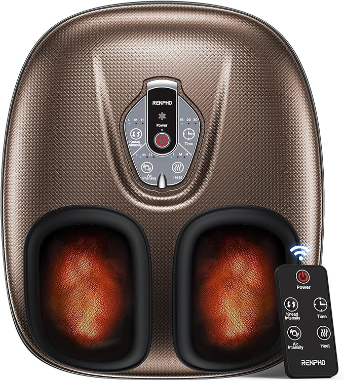 RENPHO Foot Massager Machine with Heat [2026 Upgraded], Shiatsu Foot Massager for Plantar Fasciit... | Amazon (US)