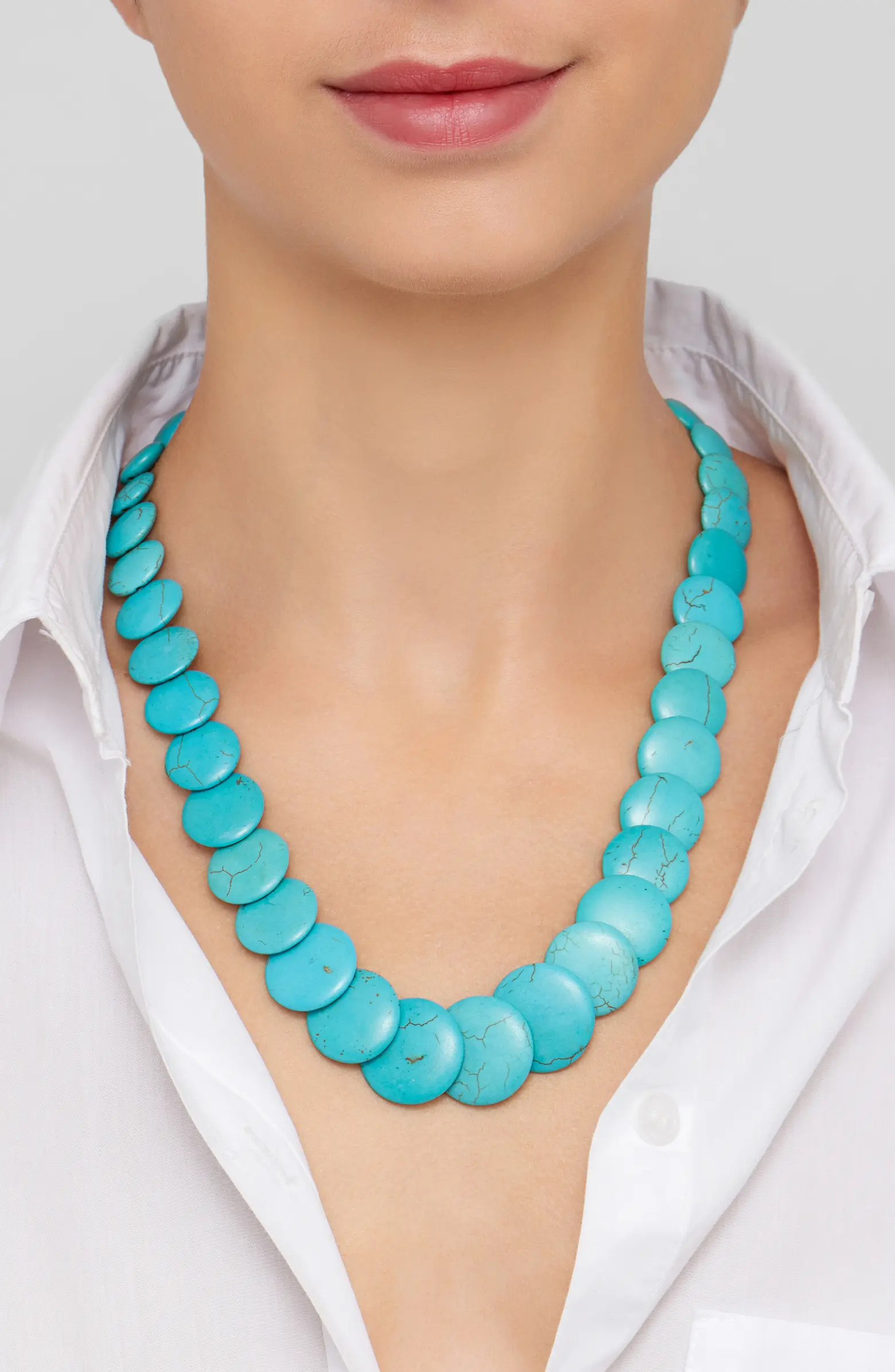 Adornia Scalloped Turquoise Statement Necklace | Nordstromrack | Nordstrom Rack