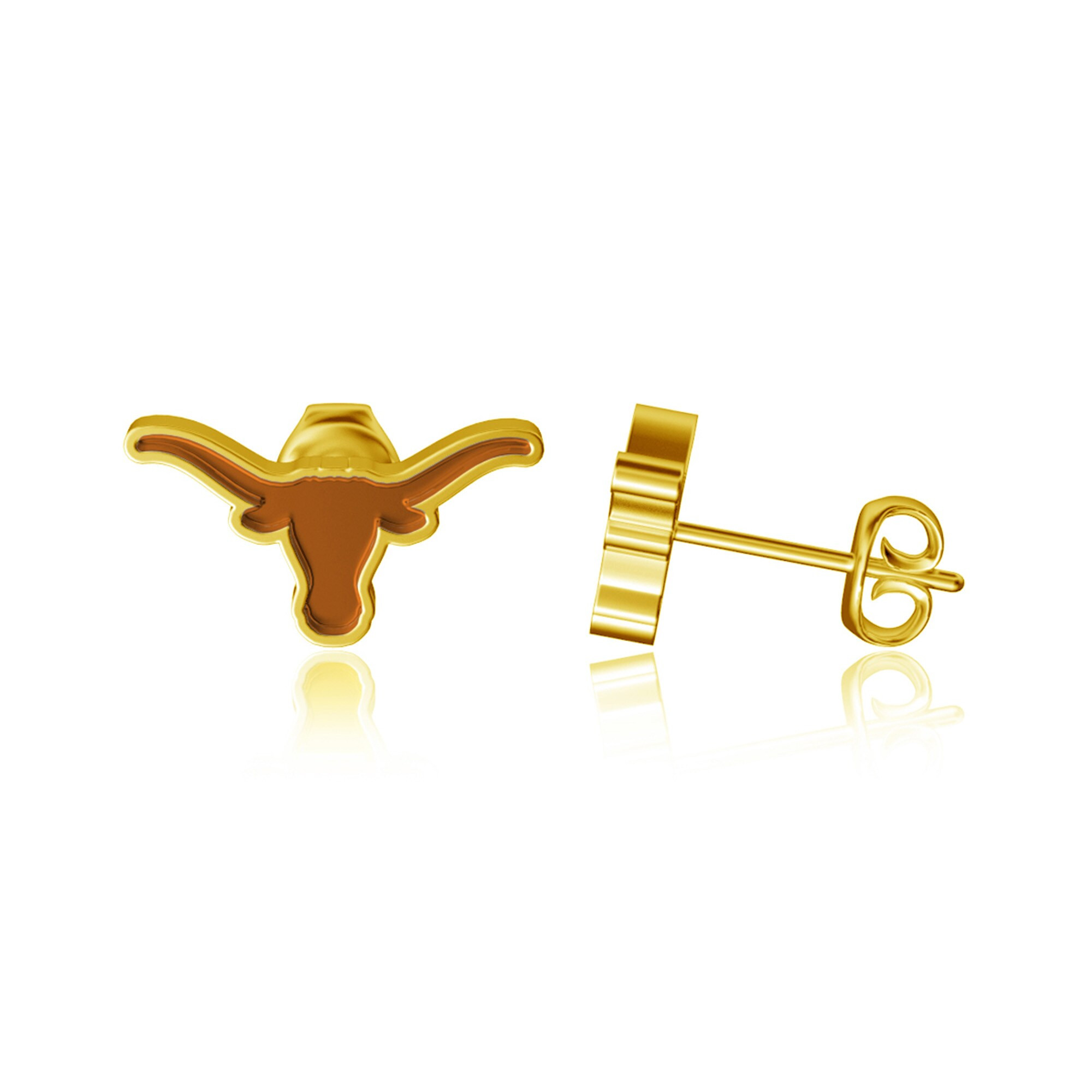Texas Longhorns Dayna Designs Gold-Plated Enamel Post Earrings | Fanatics