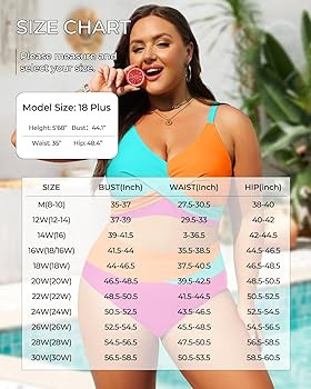 Tempt Me Plus Size Two Piece Swimsuit - Women High Waisted Bikini Set Tummy Control Bathing Suits | Amazon (US)
