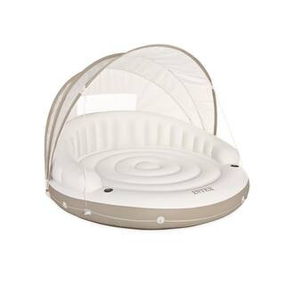 Inflatable Canopy Island Float Lounge, 78.5 in. x 59 in. | The Home Depot