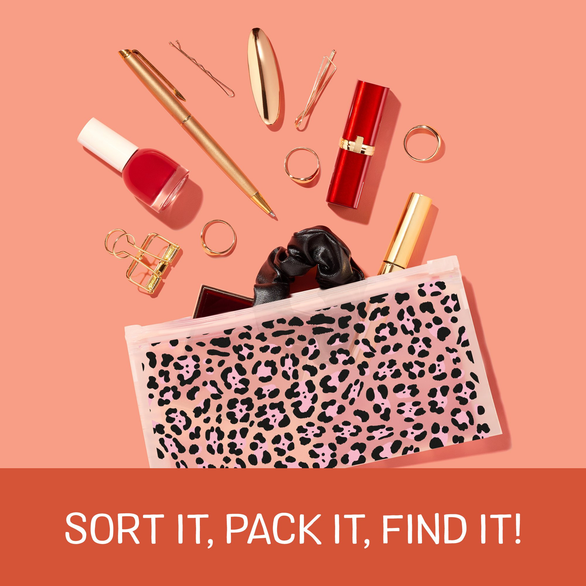 Ziploc Brand Chic Collection Skinny Stuff Accessory Bags, 5 Bags | Walmart (US)