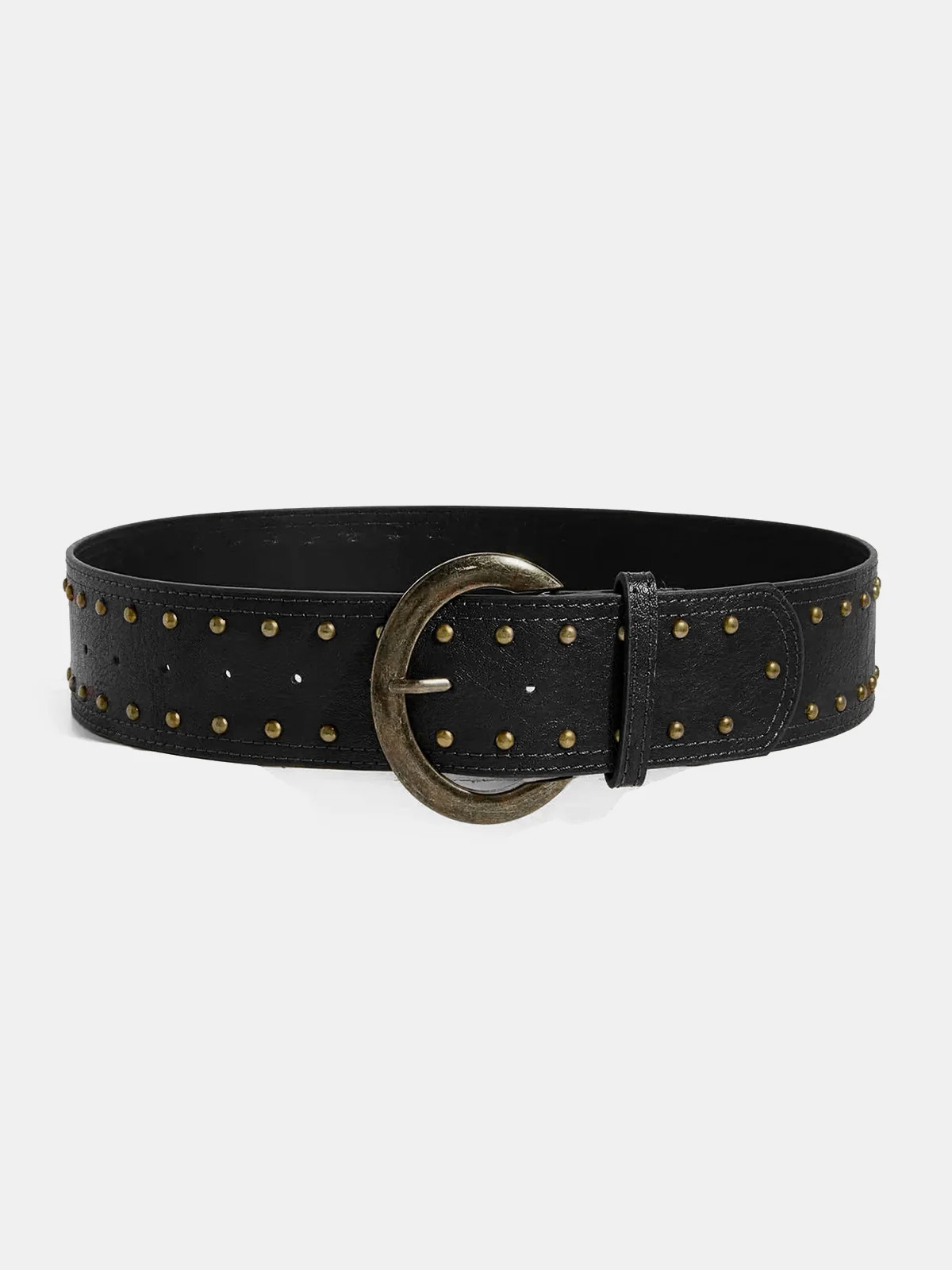 Studded Detail Wide Belt | Commense