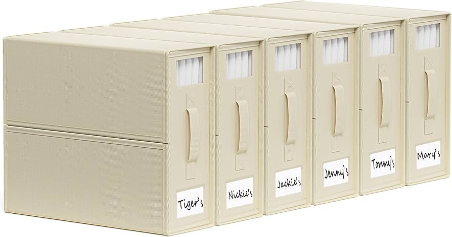 SheetCube Bed Sheet Organizers and Storage 6 Pack, Foldable Linen Closet Organizer with Window an... | Amazon (US)