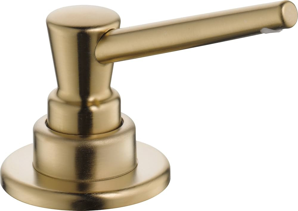 Delta Faucet Pump Soap/ Lotion Dispenser Gold, Countertop Soap Dispenser, Top Fill Deck Mount Soa... | Amazon (US)