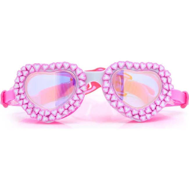 Bling2O | Xoxo Heart Youth Kids Toddler Swim Goggle, Pink | Maisonette | Maisonette