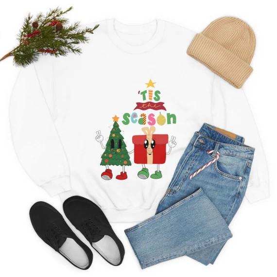 Tis the Season Christmas Sweatshirt Xmas Sweatshirt - Etsy | Etsy (US)