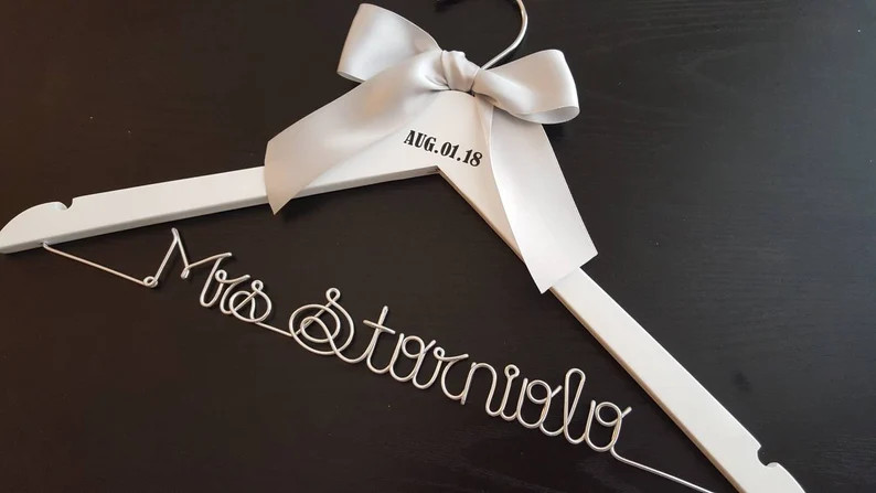 Wedding Hanger With Date / NAME Hanger/ Mrs. Hanger / Wedding | Etsy | Etsy (US)