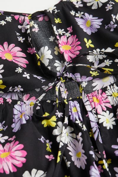 Short Dress - Black/floral - Ladies | H&M US | H&M (US + CA)
