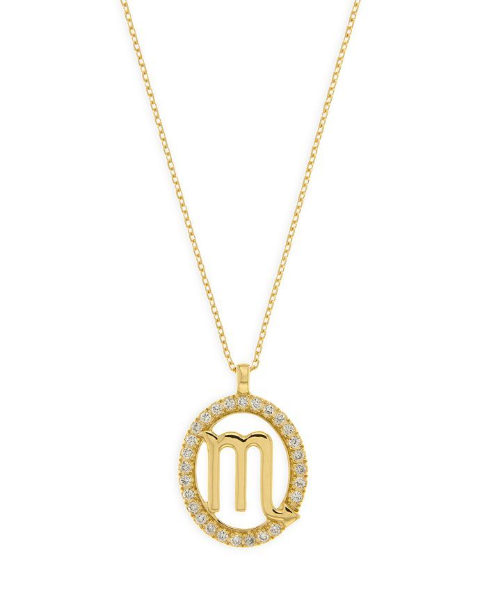 Bloomingdale's Diamond Scorpio Pendant Necklace in 14K Yellow Gold, 0.19 ct. t.w. - 100% Exclusiv... | Bloomingdale's (US)