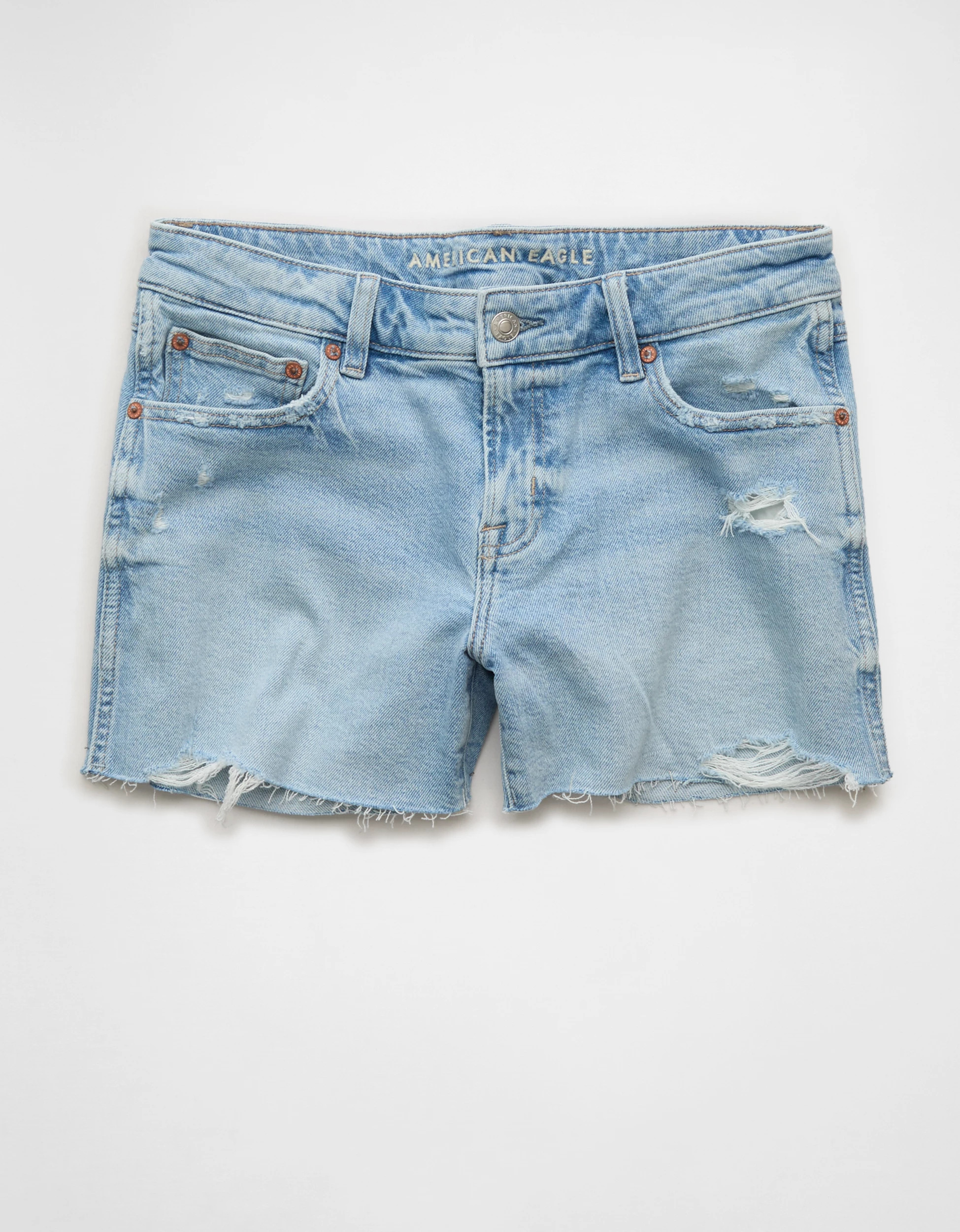 AE Stretch Low-Rise Perfect Midi Short | American Eagle Outfitters (US & CA)