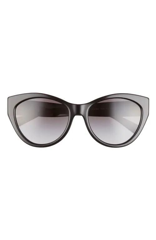Valentino 55mm Gradient Round Sunglasses in Black/Grey Gradient at Nordstrom | Nordstrom
