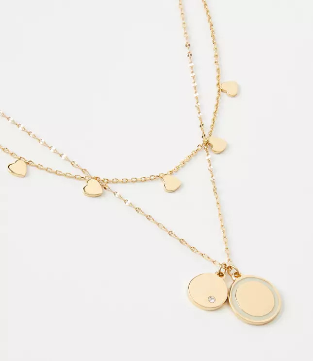 Layered Heart Necklace | LOFT