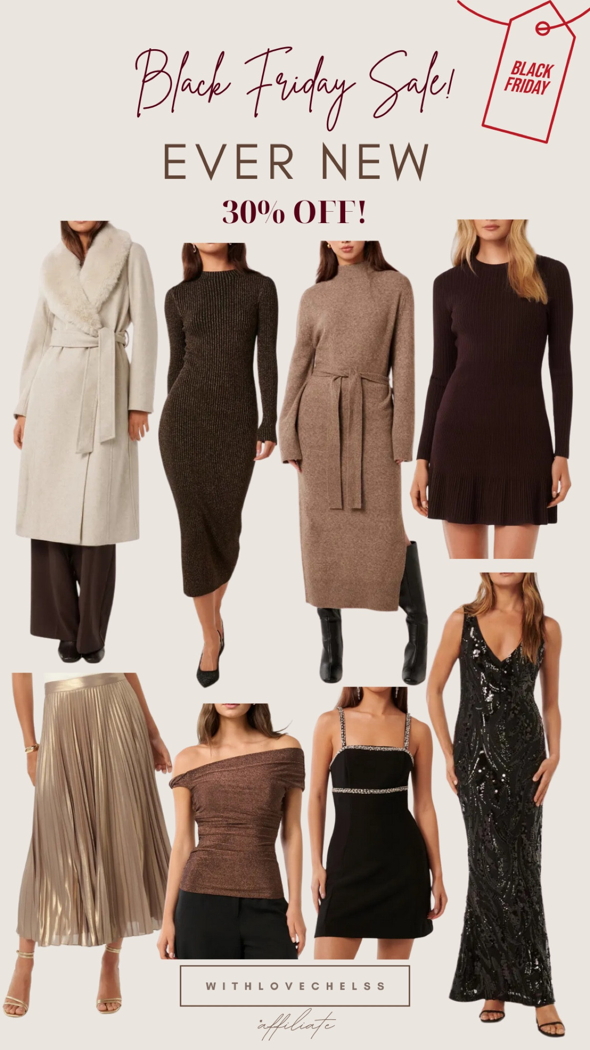 Ever New Black Friday sale!
30% off!

#LTKCyberWeek

#LTKgiftguide #LTKwinter #LTKsale

#LTKpartywear