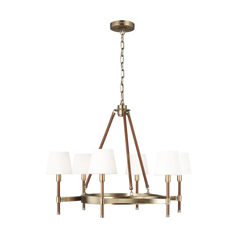 Katie 6 - Light Dimmable Wagon Wheel Chandelier | Wayfair North America