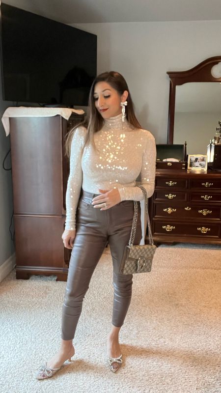 Sequin Turtleneck and Metallic Pants for that Holiday outing 

#LTKSeasonal #LTKHoliday #LTKstyletip