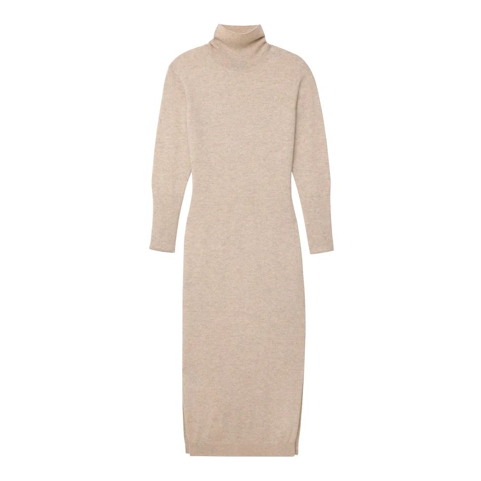 Cashmere Turtleneck Dress with Slits
                $250 | Naadam