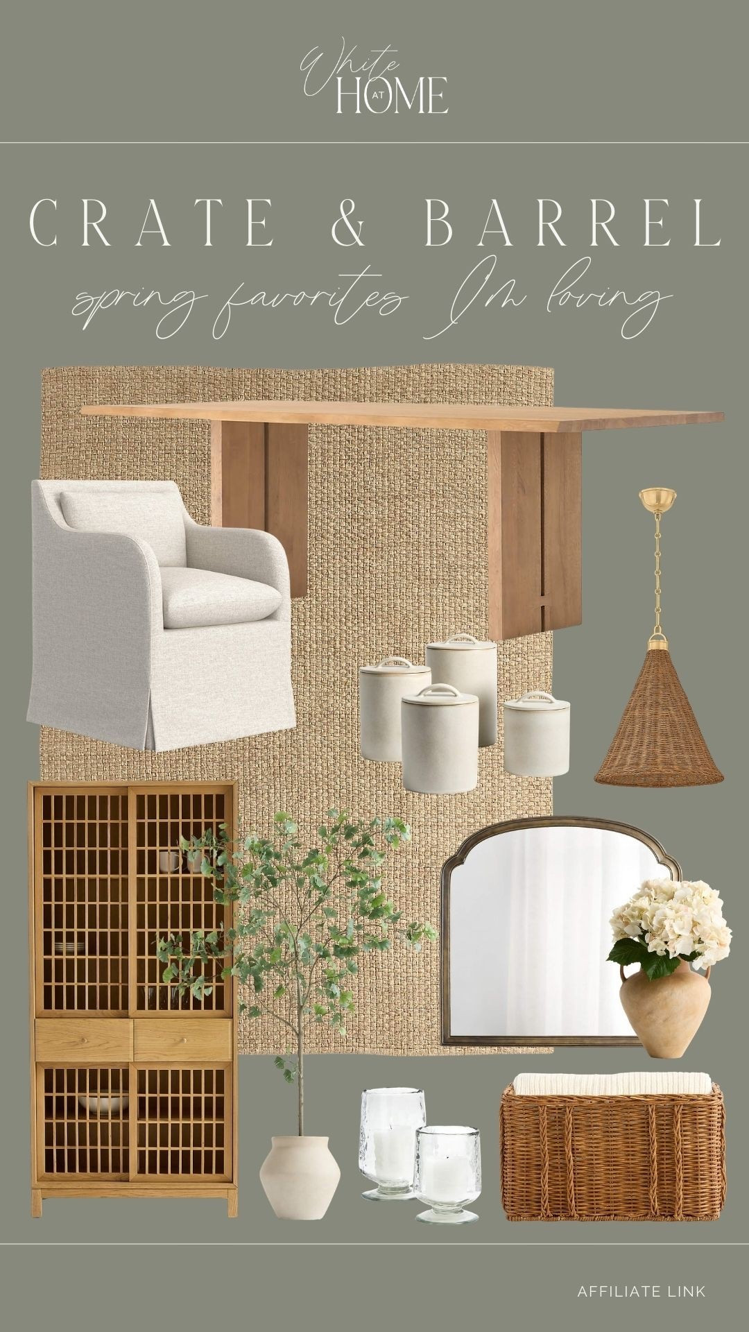 New spring arrivals and favorites from Crate & Barrel! A beautiful mix of dining favorites, accent lighting, and functional storage. All have a beautiful warm wood finish that’s timeless. 

#LTKHome