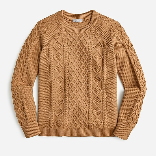 Cotton cable-knit sweater | J. Crew US