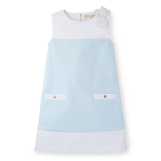 Hope & Henry Girls' A-Line Bow Shoulder Dress, Infant | Target