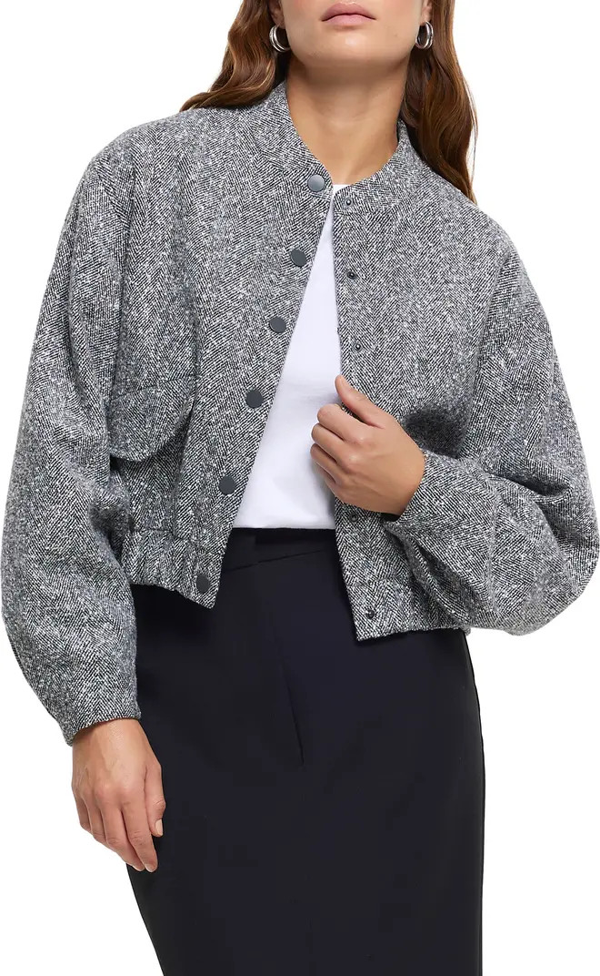 Herringbone Bomber Jacket | Nordstrom