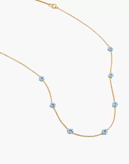 Seed Bead Daisy Chain Necklace | Madewell