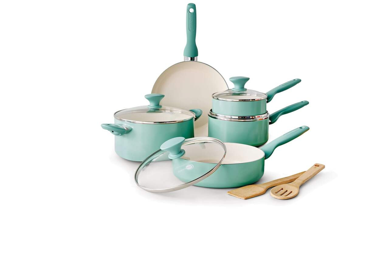 GreenPan Rio Ceramic Cookware Set, Dishwasher & Oven Safe, 11-pc | Canadian Tire