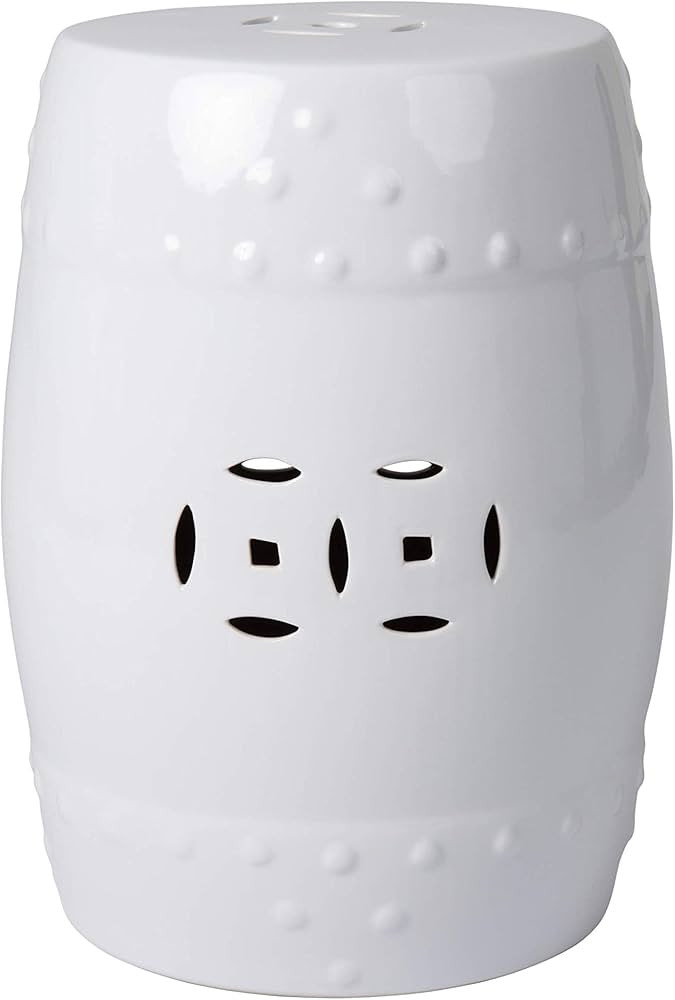 Patio Sense 63612 Double Medallion Ceramic Indoor Outdoor Garden Stool Table Perfect As Plant Ped... | Amazon (US)