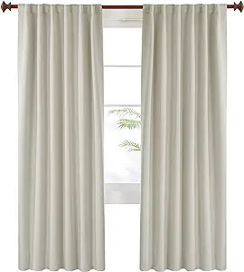 Deconovo Back Tab and Rod Pocket Solid Thermal Insulated Blackout Curtain and Drapes for Nursery ... | Amazon (US)