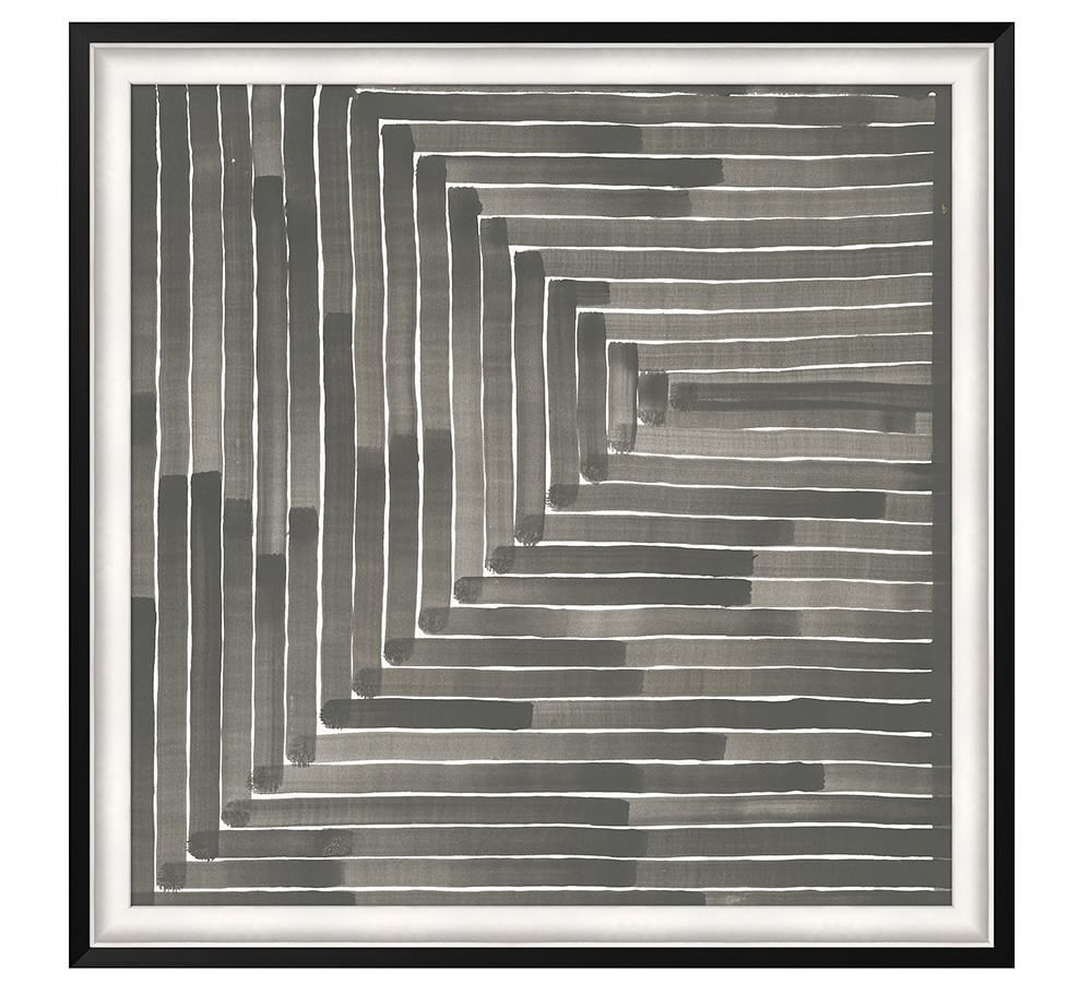 Neutral Labyrinth Framed Print | Pottery Barn (US)